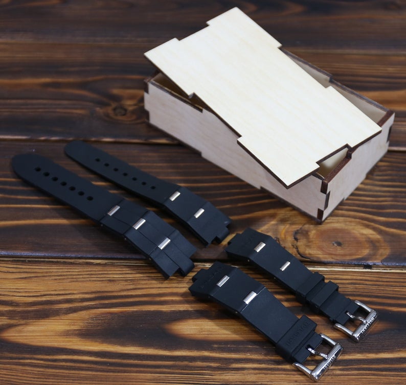 黑色硅膠錶帶 適配 bvlgari 寶格麗 橡膠錶帶 替換帶 22mm 24mm 男女款凸口錶帶