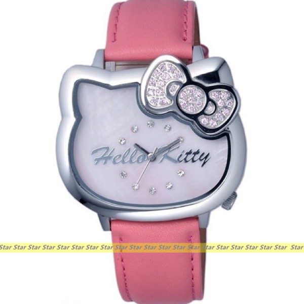 ＊星光鐘錶＊ Hello Kitty手錶 三麗鷗正版授權【凱蒂貓愛戀經典造型手錶】(桃紅x銀) LK681