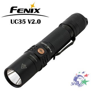 fenix 特價組合 uc35 v2.0戰術小直筒+ gun #g-42 強力萬用雙扣鑰匙圈(隨機出貨) 【詮國】