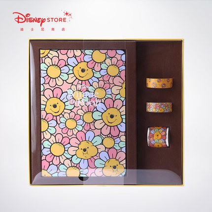 (現貨)[Disney] 上海迪士尼 維尼 維尼熊 小熊維尼 太陽花 向日葵 記事本 膠帶 筆記本 套裝 文具