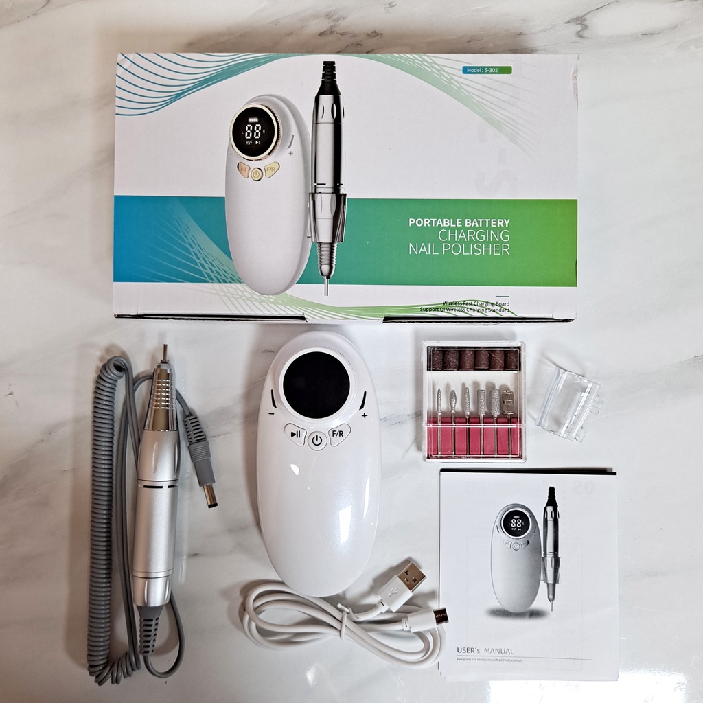 台灣現貨 磨甲機 新款暫停功能 M&R8002改良升級版👍 卸甲機 打磨機 共3色 🎁送磨頭組 3.5萬轉 美甲機