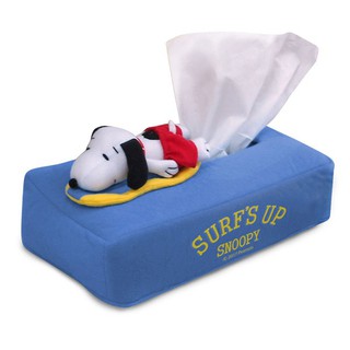 車之嚴選 cars go 汽車用品【SN66】日本 SNOOPY史奴比 衝浪造型 置放式抽取式面紙盒套
