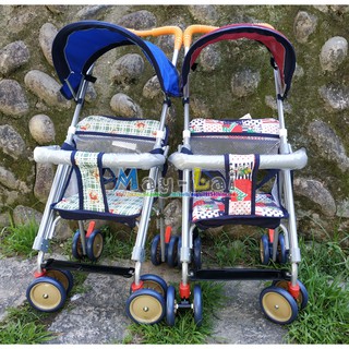 嬰兒推車 兒童推車 mit臺灣製 ◎可調遮陽型◎ ☆美來☆ Q熊座布 遮陽上下/角度調整 機車推椅 機車椅推車 3