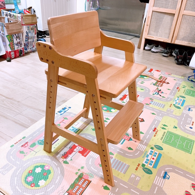 【FUFU童裝】現貨實拍含運❗️出口日本加厚椅墊YAMATOYA櫸木 兒童椅 學習椅  餐椅 兒童學習椅 升降椅可調節