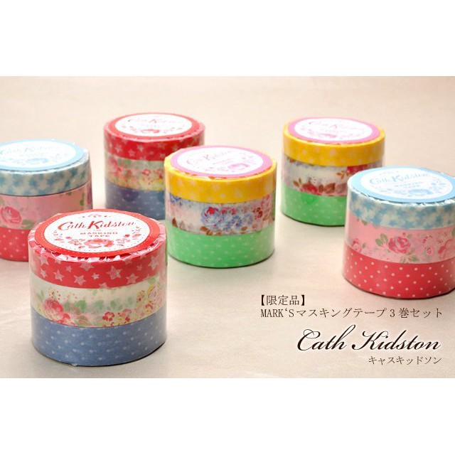 Cath Kidstone紙膠帶 12m 一代b組點點水玉玫瑰星星 蝦皮購物