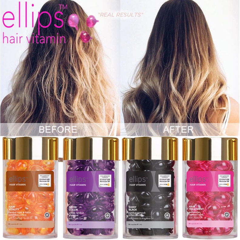 ELLIPS HAIR VITAMIN WITH PRO KERATIN COMPLEX ELLIPS=&gt;印尼經典順髮油