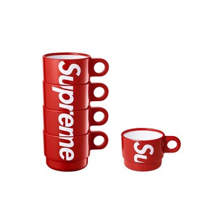 【逢甲 FUZZY】2018 SUPREME Stacking Cups 春夏 咖啡杯 四個一組 紅