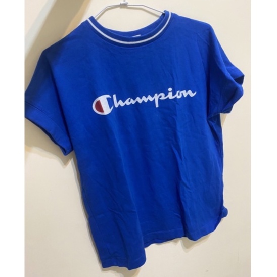 [二手] Champion 經典LOGO 正版二手 Vintage 藍色 女版上衣