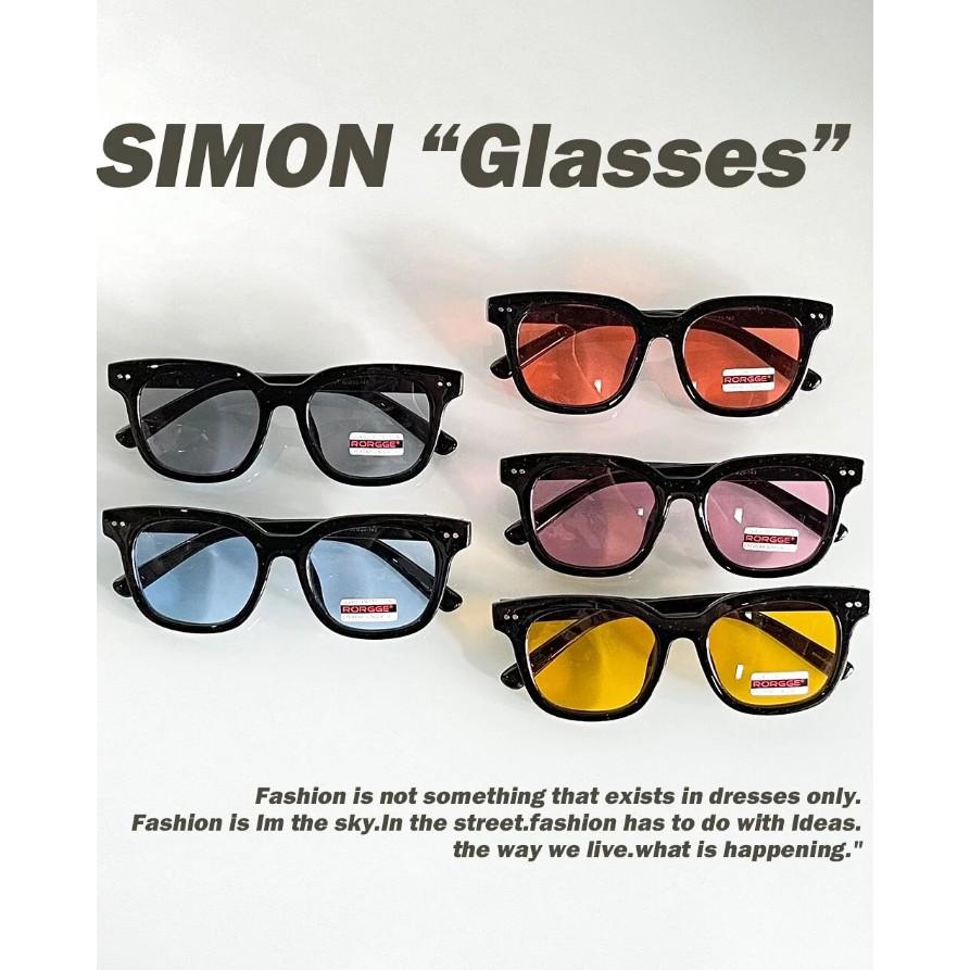 [Simon ACC] 韓國 質感 半透明 方框 黑框 眼鏡 墨鏡