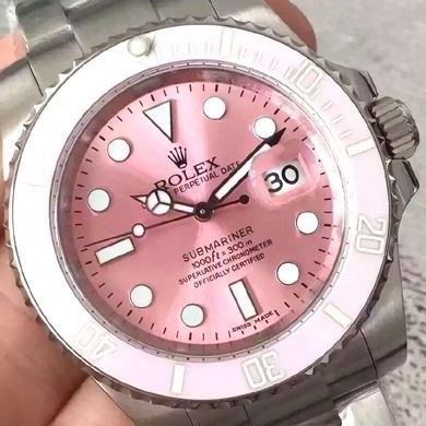 #Rolex 勞力士潛航者型系列女士手錶 粉水鬼 黑水鬼 綠水鬼 粉盤腕表 機械表時尚可愛女錶 粉色鏡面