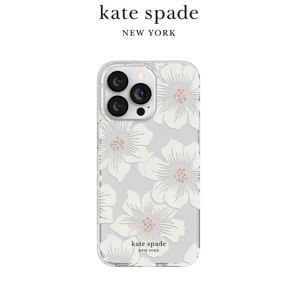 【Kate Spade】iPhone 13系列 精品手機保護殼-經典蜀葵 軍規防摔 總代理正品