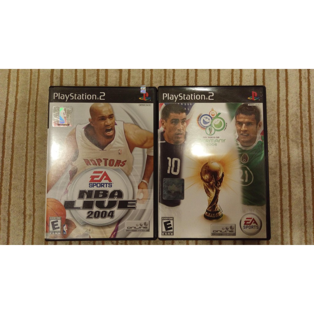 (超取限時免運)原版PS2遊戲片 NBA2004 &amp; 世界盃2006 美國購入
