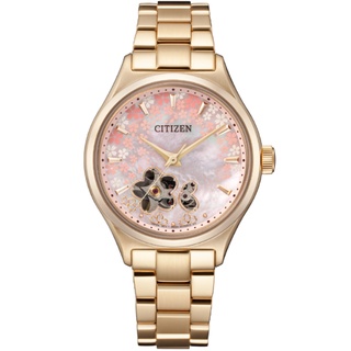 CITIZEN星辰PC1019-66Y 限定款櫻花機械腕錶附表帶/白蝶貝面 34mm