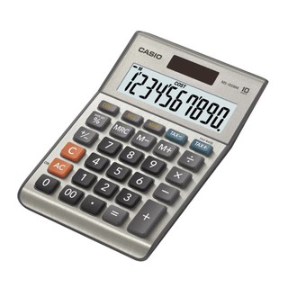 ［9.9成新］CASIO 卡西歐 MS-100BM 太陽能雙電力 商用桌上中型計算機