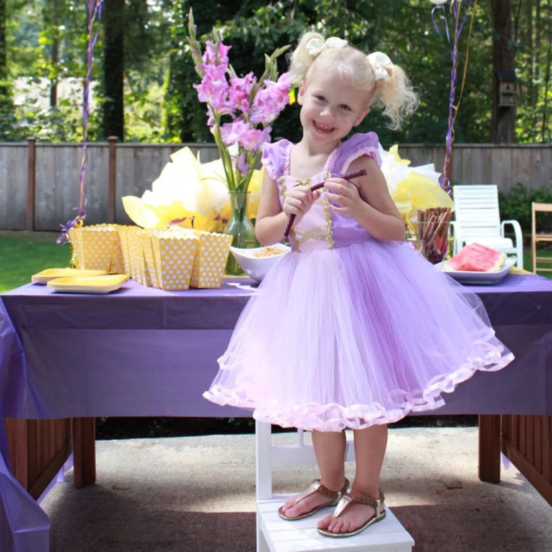 新款 蘇菲亞公主樂佩公主洋裝 女童小禮服 紫色長髮公主小禮服 派對 攝影 萬聖節禮服