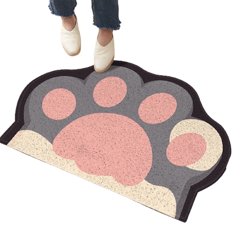 創意可愛萌寵物貓絲圈PVC進門地墊家用腳墊子大門口防滑墊地毯