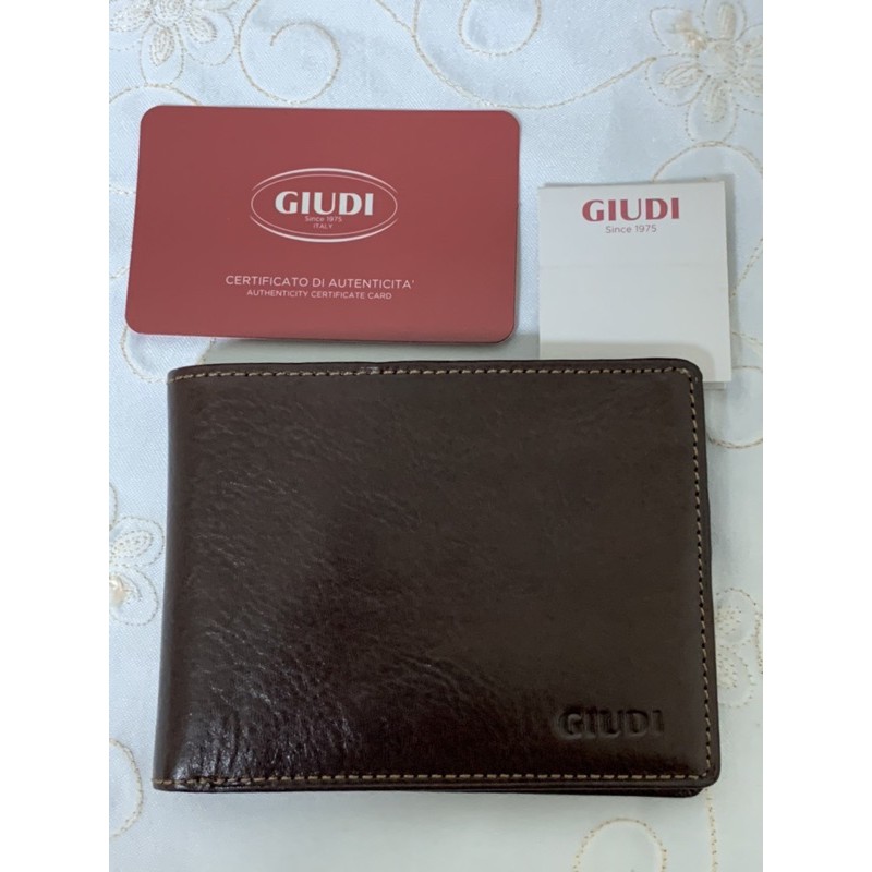 全新 義大利購入 義大利皮夾 🇮🇹 GIUDI 男生 真皮 皮夾 短夾 皮包 全新尚未使用