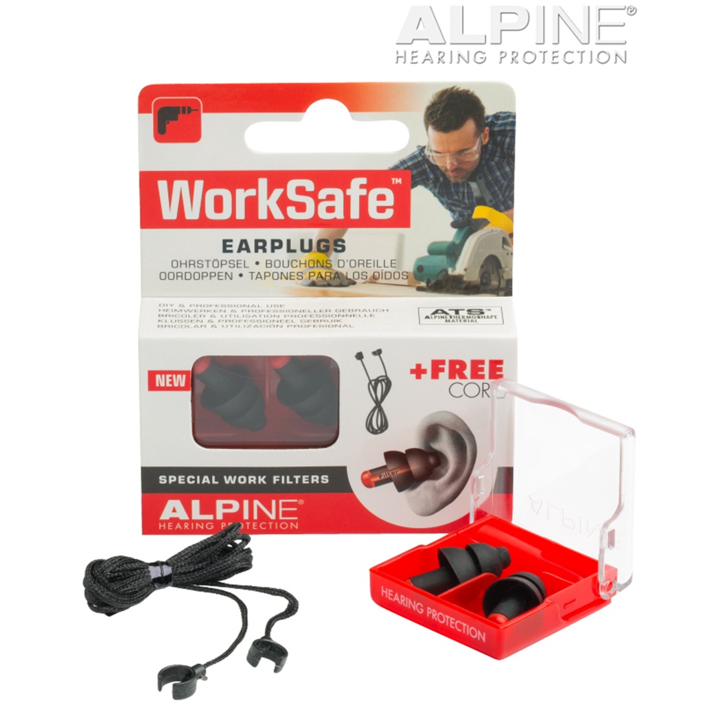 Alpine Worksafe 頂級工作防護耳塞 電鋸/電鑽/工地/拆模 專用耳塞【又昇樂器.音響】