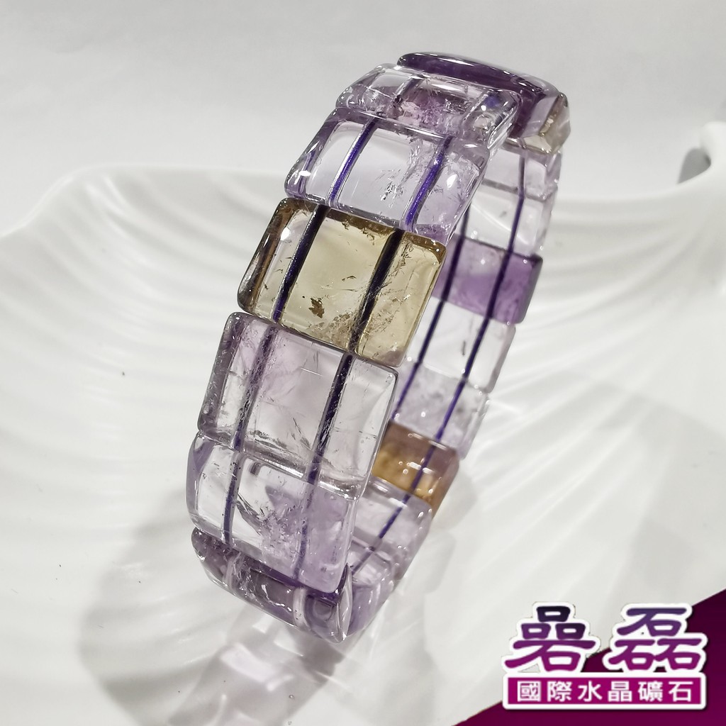 《碞磊國際》紫黃晶 透料手排 提高智慧 氣質高雅 兩款【編號】DCPL0002