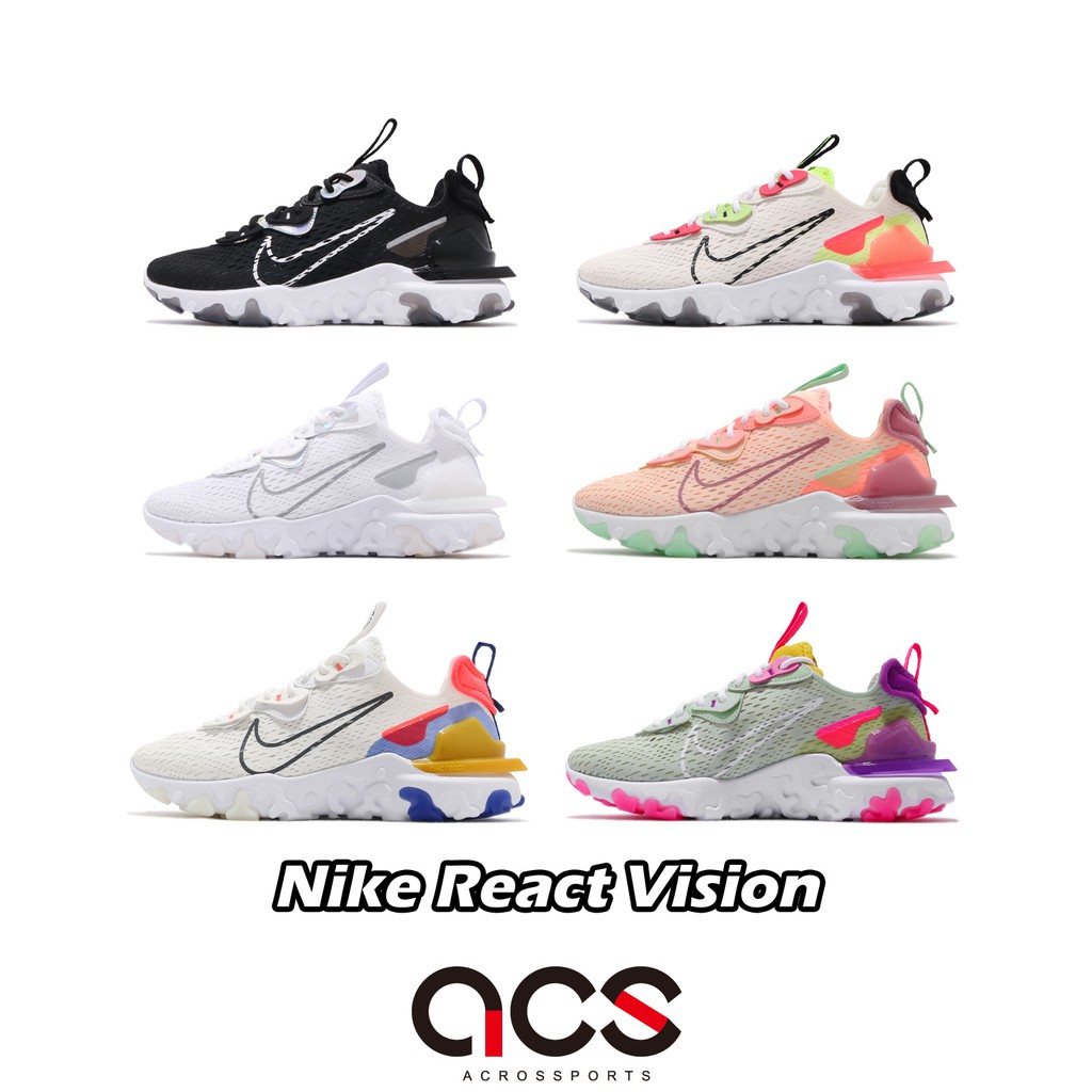 Nike 休閒鞋 Wmns React Vision 黑 白 多色 任選 女鞋 DIMSIX 運動鞋 舒適緩震【ACS】
