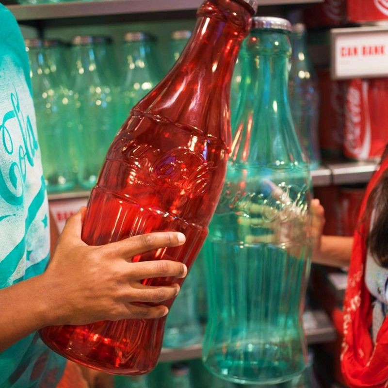 YUMO家超大号美國可口可樂經典玻璃瓶造型塑料存錢罐储蓄巨瓶 美国原產