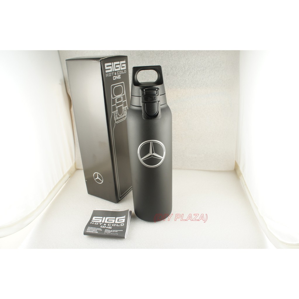 【DIY PLAZA】M-Benz (賓士) 原廠 不鏽鋼 保溫瓶 / 保溫杯 黑色大款 (消光黑) SIGG 製品