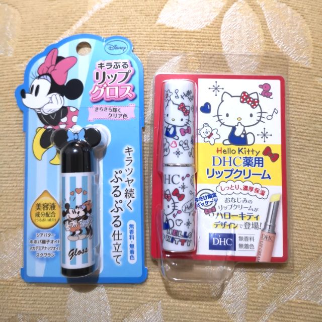 DHC護唇膏 kitty限定版/日本米奇造型護唇膏