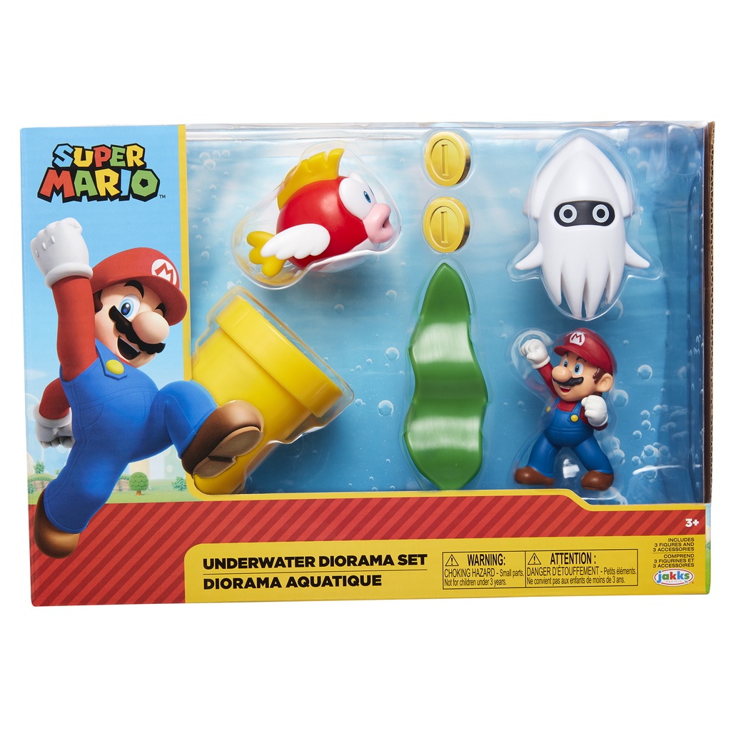 任天堂2.5吋海底世界5入組 瑪利歐 Nintendo Mario 正版 振光玩具