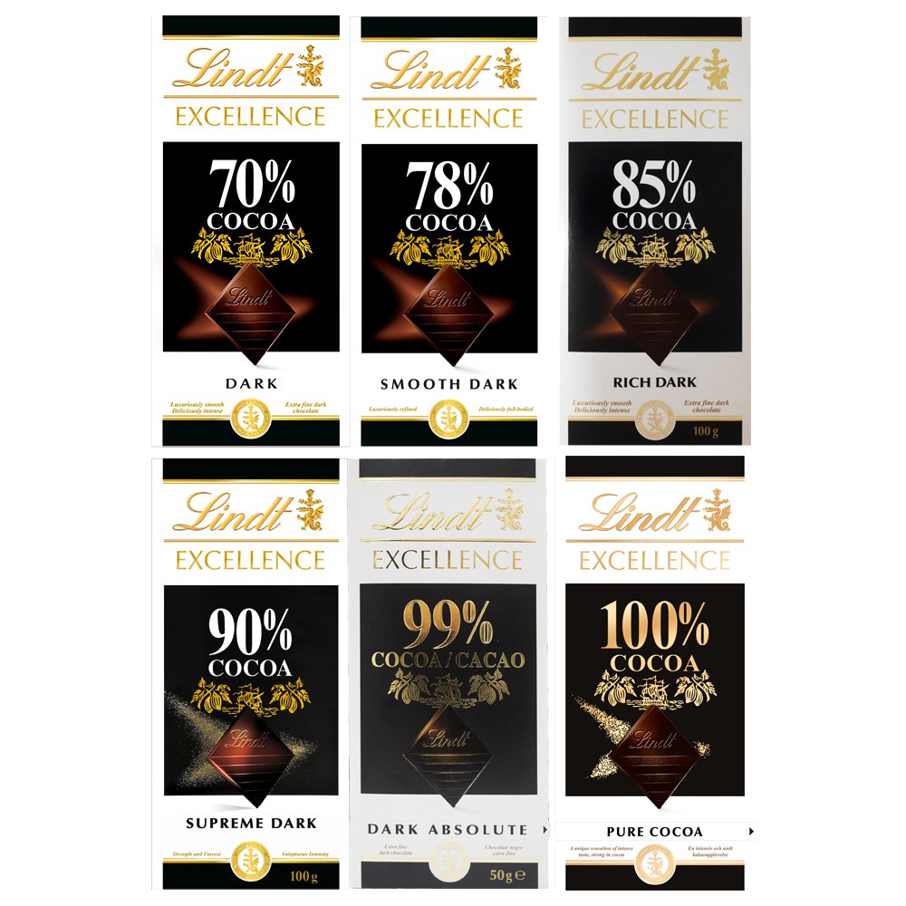 瑞士蓮 極醇系列 巧克力片 100g 70%、78%、85%、90%、99%、100% Lindt 巧克力 歐洲進口零食