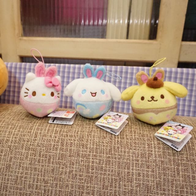 【胖麻糬】三麗鷗 復活節 布丁狗 大耳狗 kitty 庫洛米 小娃娃掛飾 抓樂霸 toreba 現貨
