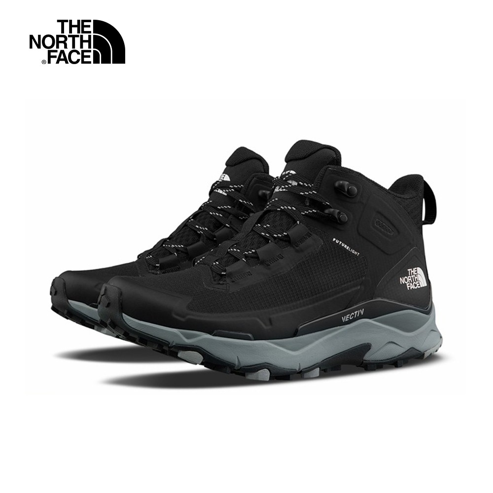 The North Face 女 VECTIV防水透氣抓地登山鞋 黑灰 NF0A4T2VH23