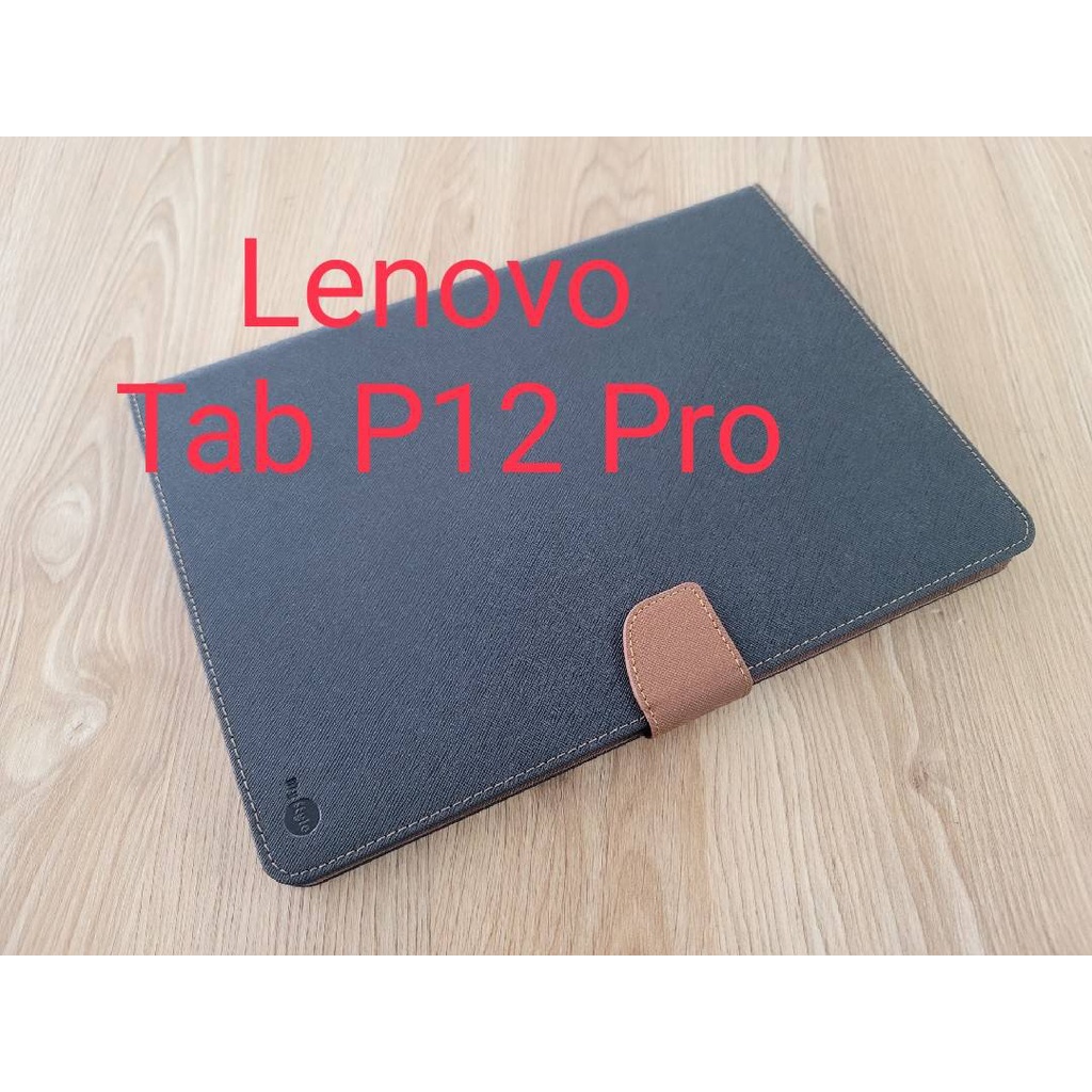 ★台灣製~全新【Lenovo Tab P12 Pro 】側掀皮套/翻書套/可站立( 雙色馬卡龍)