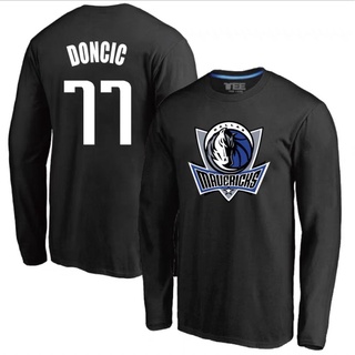 🔥唐西奇Luka Doncic東契奇長袖純棉T恤上衛衣🔥NBA球衣獨行俠隊小牛隊運動圓領衣服棉T大學T男T女T籃球衣B5