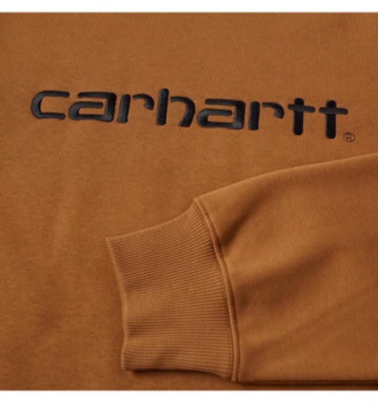 Leoshie] Carhartt WIP sweatshirt 秋冬款棕色橘色大學Tee 重磅刷毛 