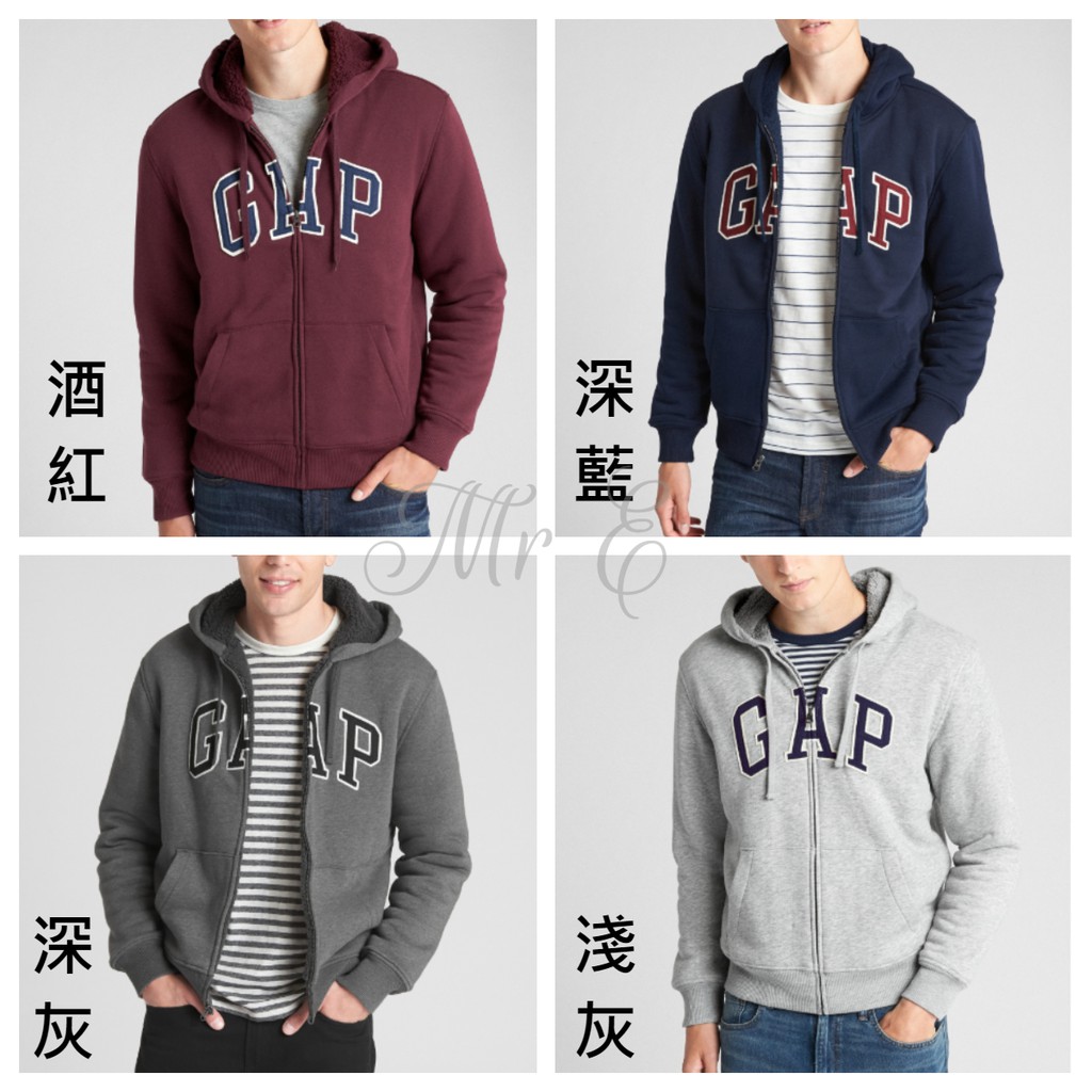 【Mr. E 精品男衣】GAP 男款 logo 羔羊毛 保暖 厚外套