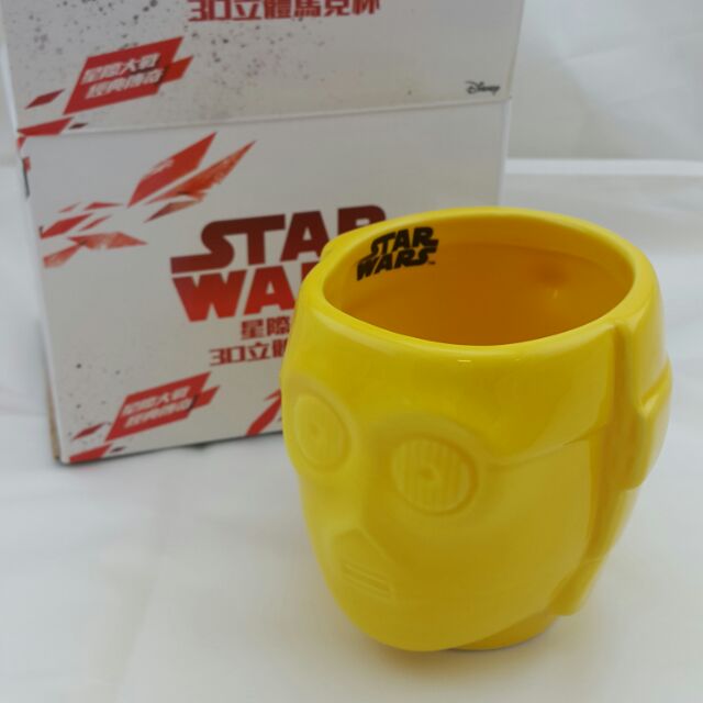 7-11集點商品 星際大戰3D立體馬克杯 馬克杯 陶瓷杯 杯子 C-1PO款 黃
