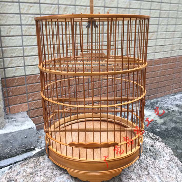 新品 鳥籠竹製手工 手工繡眼鳥小黑白清远笼金青小鳥老竹籠鳥籠竹子籠廣式兩用籠子鳥籠竹製手工