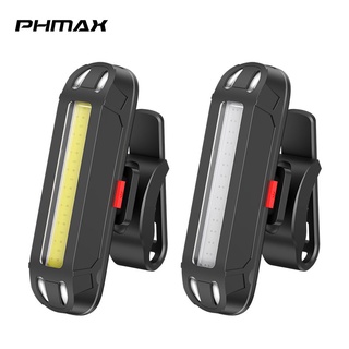 Phmax自行車燈尾燈usb充電式自行車led安全警示燈