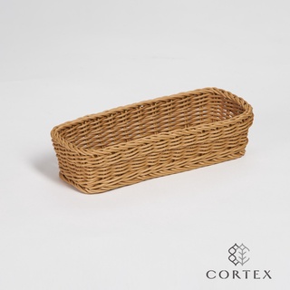 CORTEX 編織籃 仿籐籃 大刀叉籃W28 卡其色