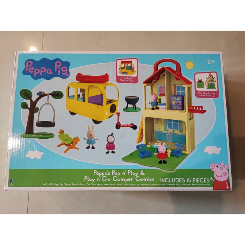 佩佩豬房子＋旅行車組 全新未拆封 正版 Peppa Pig Playhouse &amp; Go Campervan