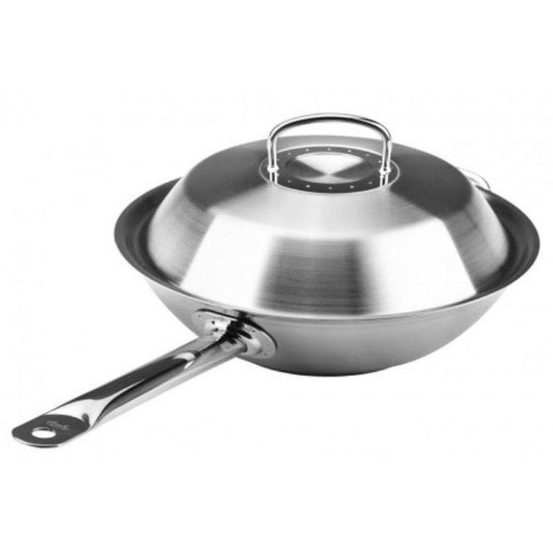 頂級316不鏽鋼 德國 FISSLER  主廚系列-單柄亞洲炒鍋 30CM