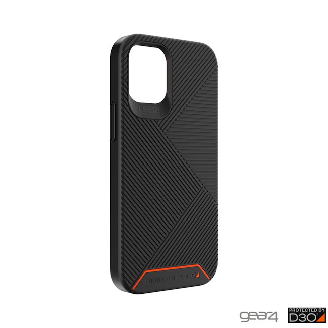 Gear4 Battersea Iphone 12 Pro Max 6 7吋抗菌防摔條紋殼黑 橘色保護殼 蝦皮購物