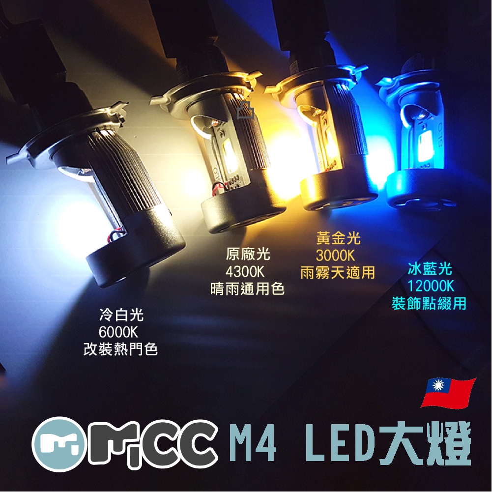 出清下殺【LED機車大燈 M4】直上款 獨家原廠光 LED 大燈 前置風扇 H4 HS1 原廠 白 機車 機車大燈 霧燈