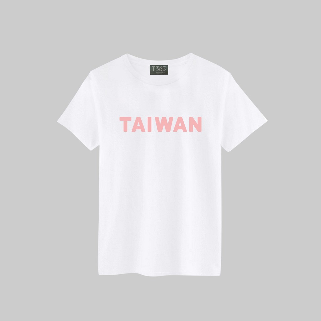 T365 TAIWAN 台灣 臺灣 愛台灣 國家 字型 大寫 麥克筆 英文 粉紅色 T恤 男女皆可穿 下單備註尺寸 短T