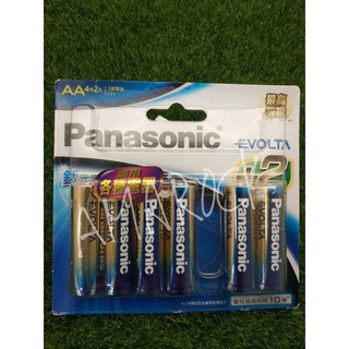 國際牌Panasonic EVOLTA超世代鹼性電池3號/4號 4+2入 12入 藍鹼