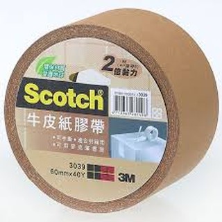 最寬版6公分紙膠帶【阿筆文具】3M SCOTCH // 3039牛皮紙膠帶 60MM×40Y 寬版粗條紙膠帶