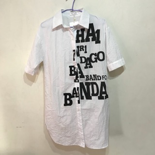 「全新」韓國長版襯衫 M號（白）31