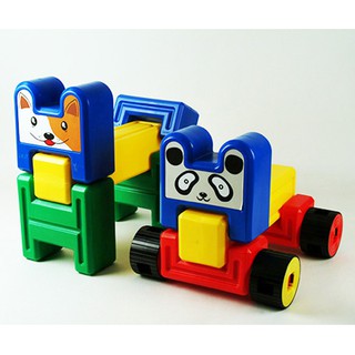 玩得購【USL遊思樂教具】嘟嘟車積木(48pcs) E2020T02