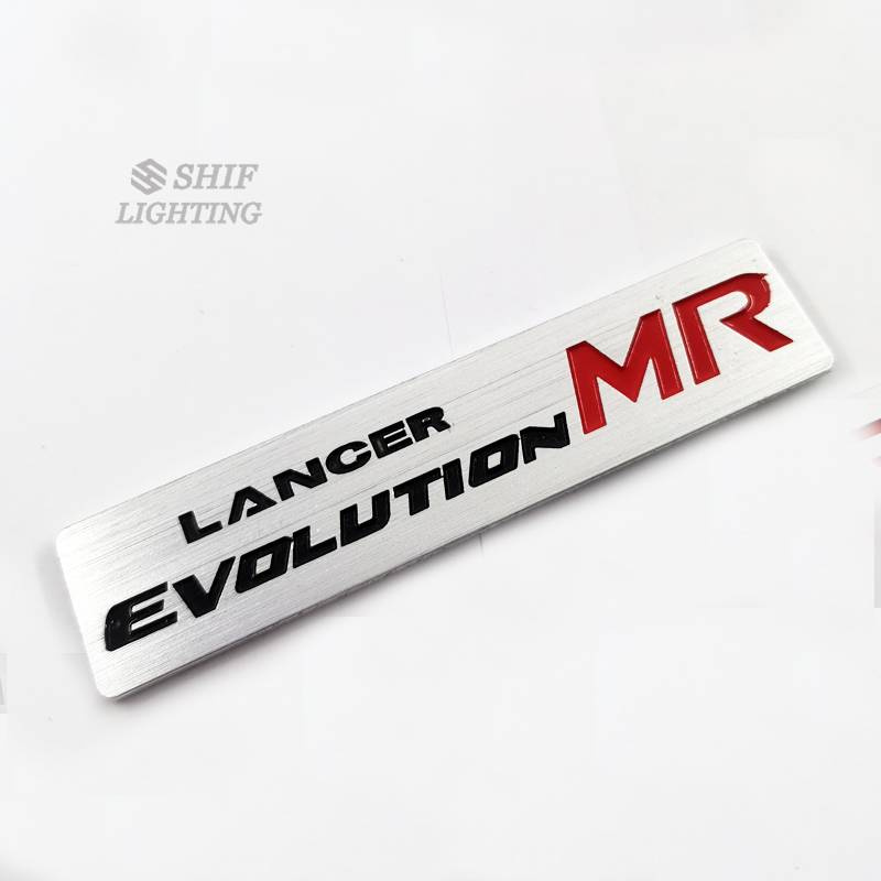 MITSUBISHI 1 x 金屬 LANCER EVOLUTION MR 標誌汽車汽車裝飾徽章徽章貼紙貼花替換三菱