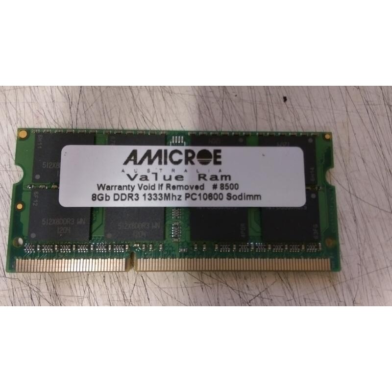 (如圖) 筆記型記憶體 DDR3 1333 8G 二手良品 售$600元/條